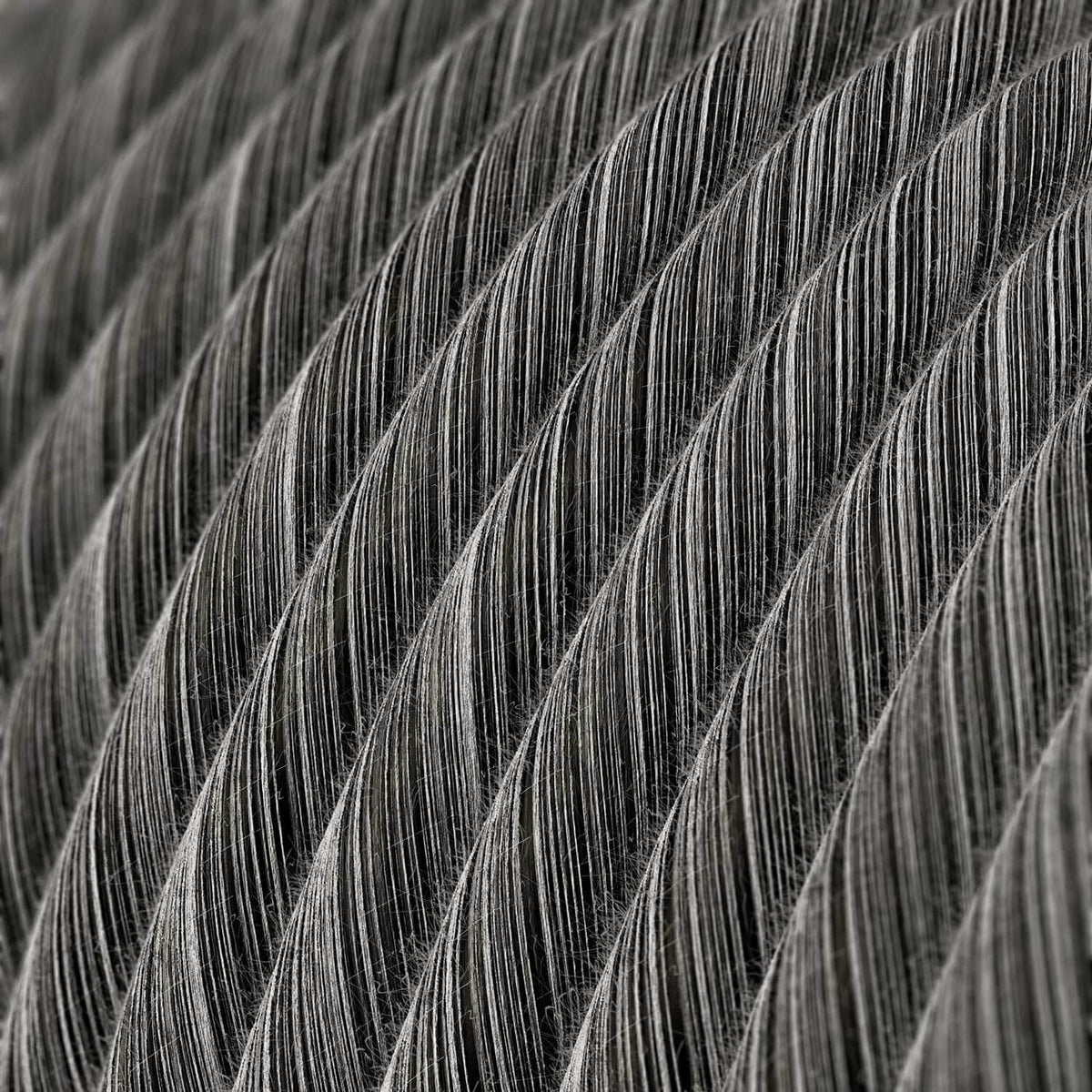 Cavo elettrico in cotone Nero Mélange Vertigo - L'Originale Creative Cables, la scelta migliore per lamapade moderne - ERC37