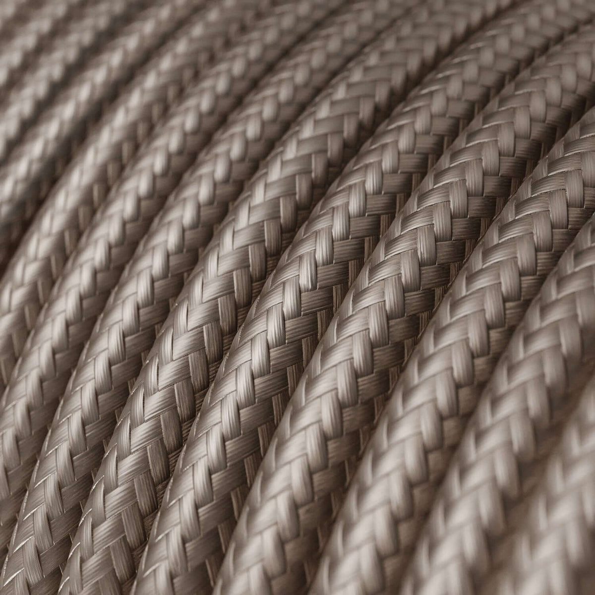Cavo elettrico tessile lucido color Cipria - L'Originale Creative Cables, per impianti a vista di design - RM27