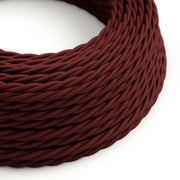 Cavo elettrico trecciato color Bordeaux lucido - L'Originale Creative Cables, perfetto per le tue decorazioni luminose - TM19