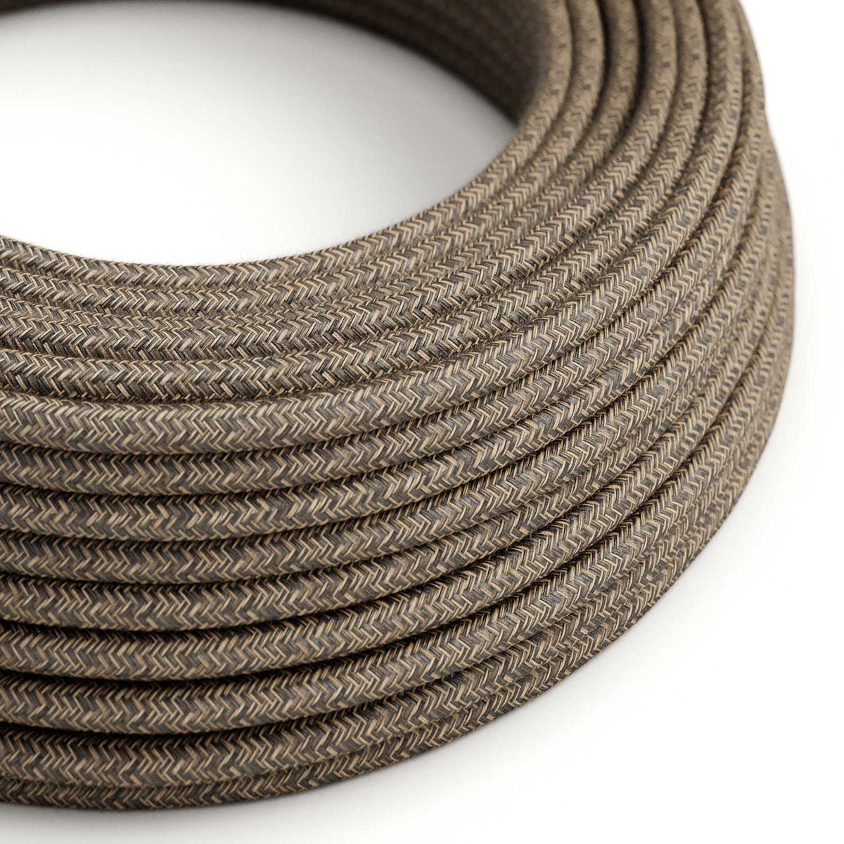 Cavo tessile Marrone Melange in lino RN04