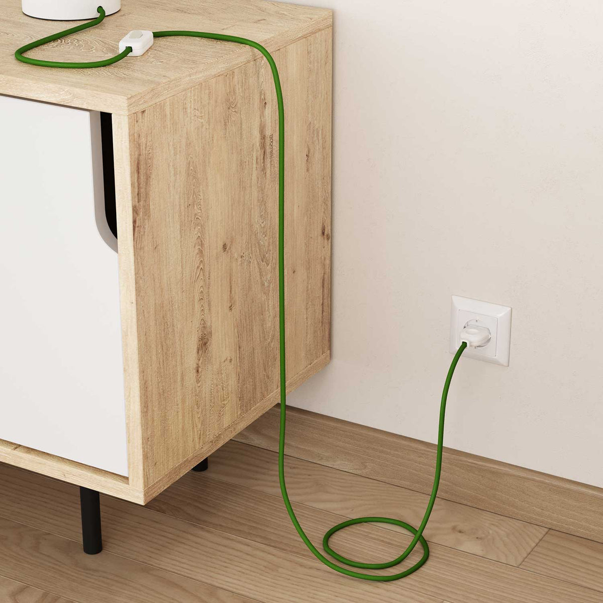Cavo tessile per illuminazione Verde Lime - L'Originale Creative Cables, ideale per lampade creative - RM18