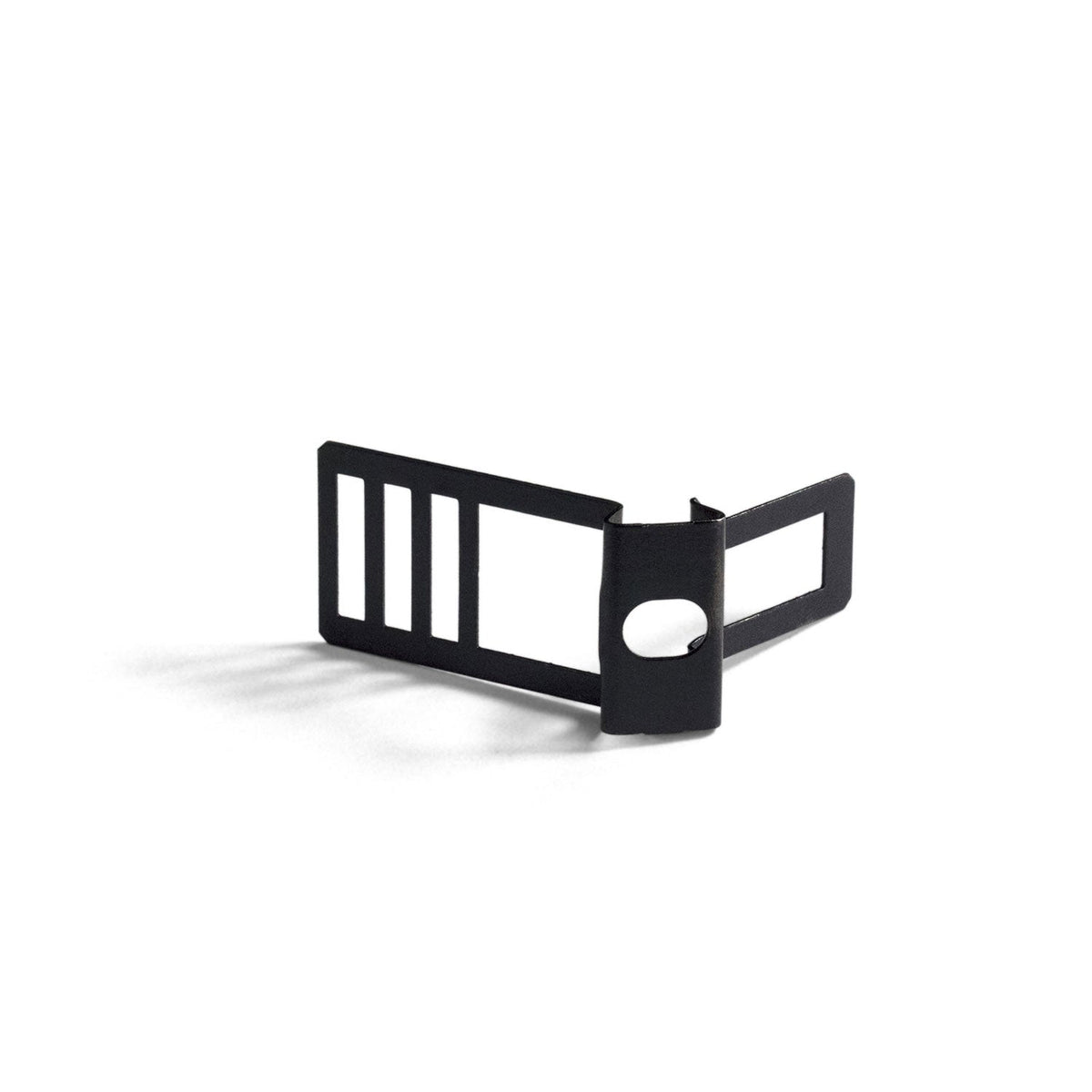 Clip fascetta passacavo in metallo per cordone 16 mm diametro - Nero