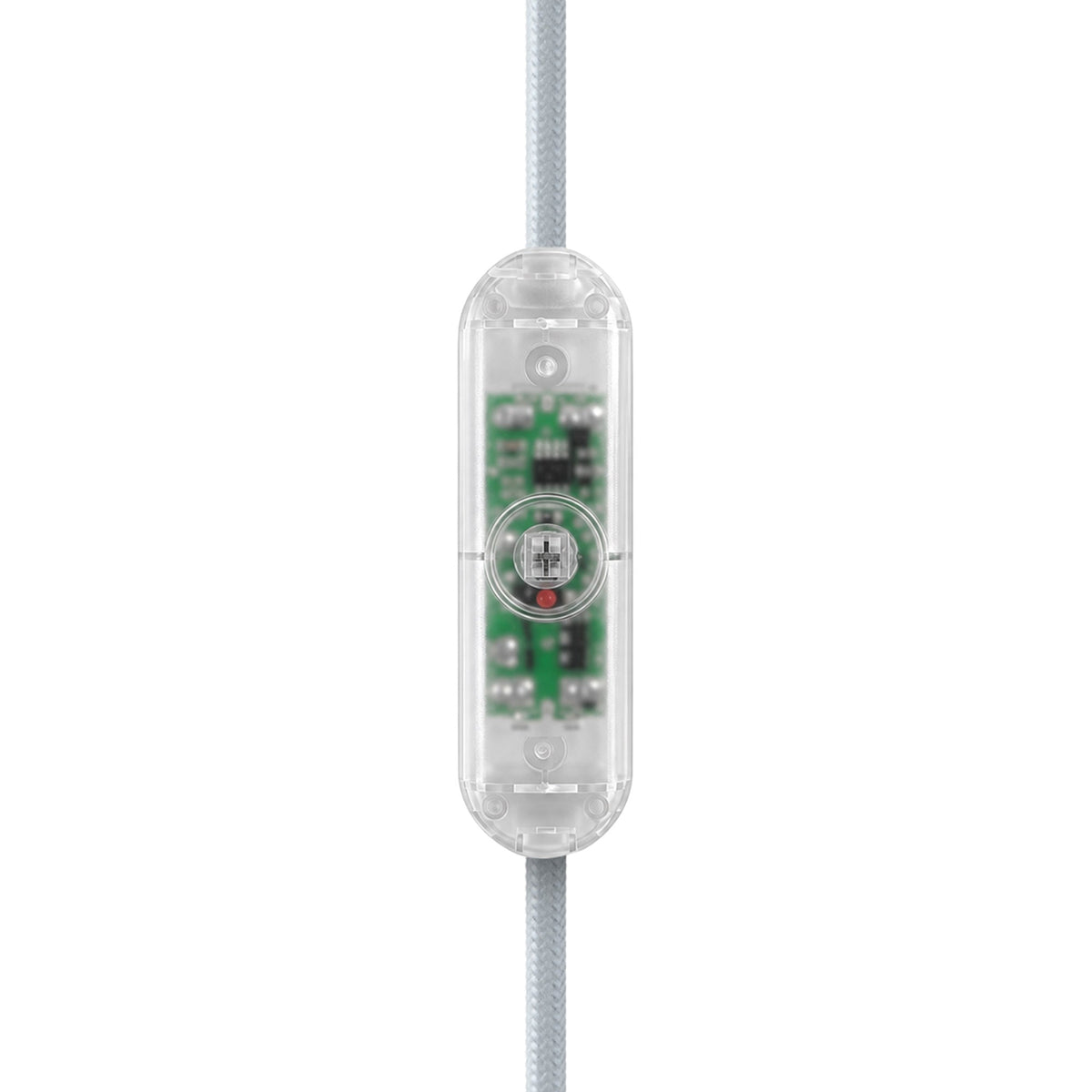 Dimmer universale per lampade da tavolo con pulsante a pressione per lampadine LED e incandescenza - Design by Achille Castiglioni - Trasparente