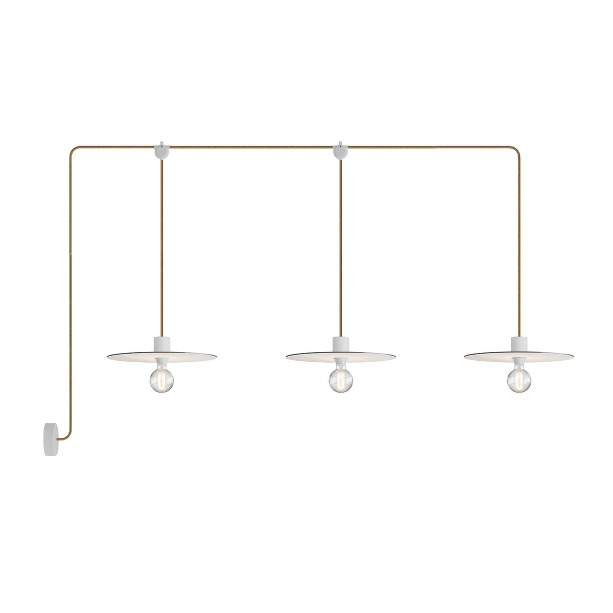 E-Snake Modulair Lampada da esterno IP65 a 3 luci con rosone e paralumi - Bianco
