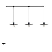 E-Snake Modulair Lampada da esterno IP65 portatile a 3 luci con paralumi - Nero