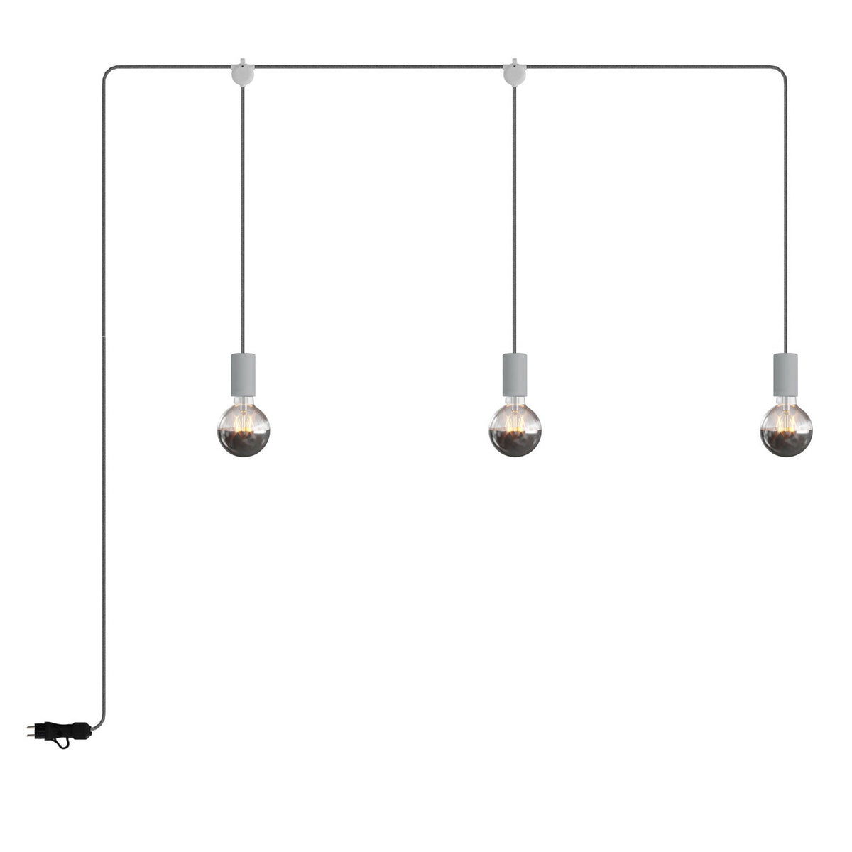 E-Snake Modulair Lampada da esterno IP65 portatile a 3 luci - Grigio ghiaccio