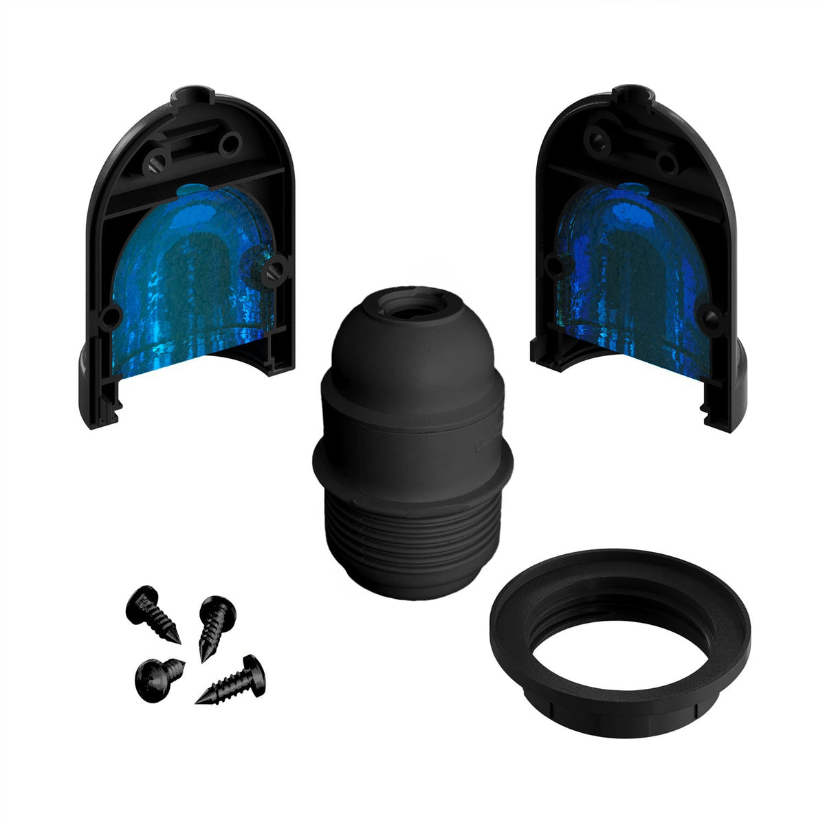 Eiva-1 - Portalampada per esterno E27 protezione IP65 per sistema Modulair - Nero