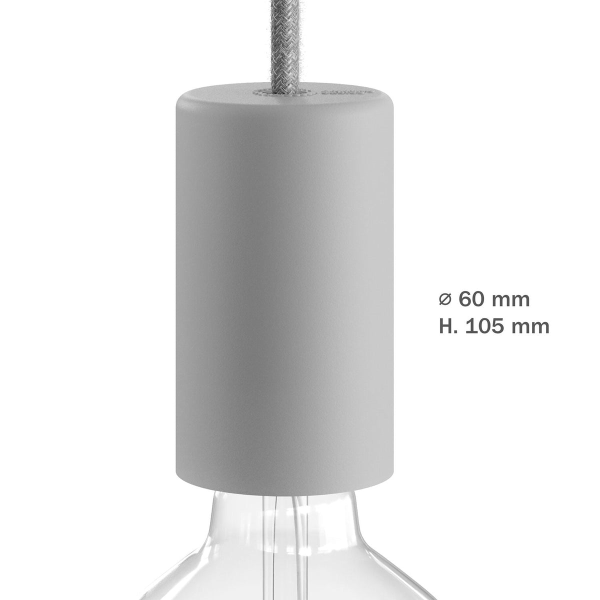 EIVA ELEGANT, kit portalampada per esterno E27 IP65 in silicone per sistema Modulair - Grigio ghiaccio