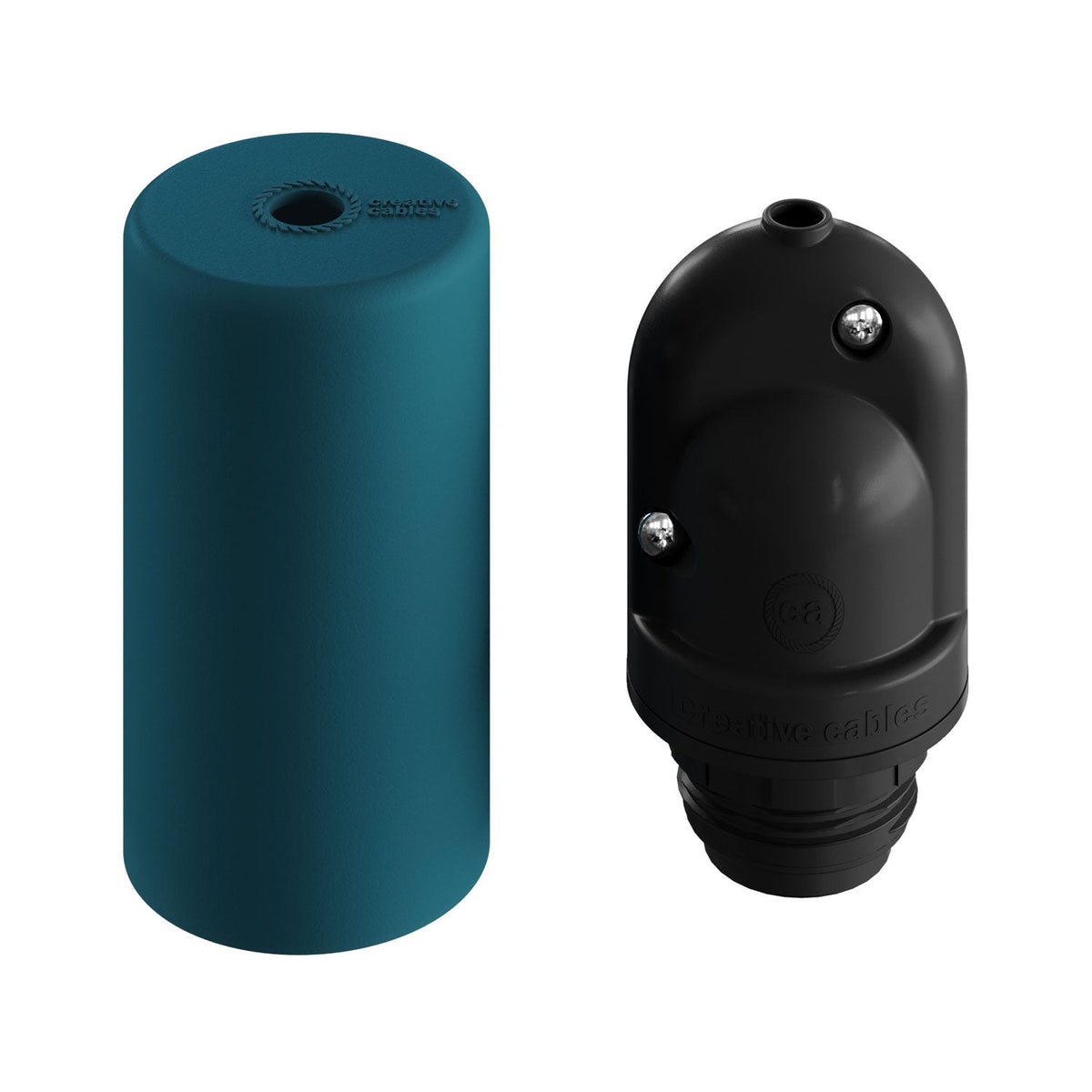 EIVA ELEGANT, kit portalampada per esterno E27 IP65 in silicone per sistema Modulair - Petrolio