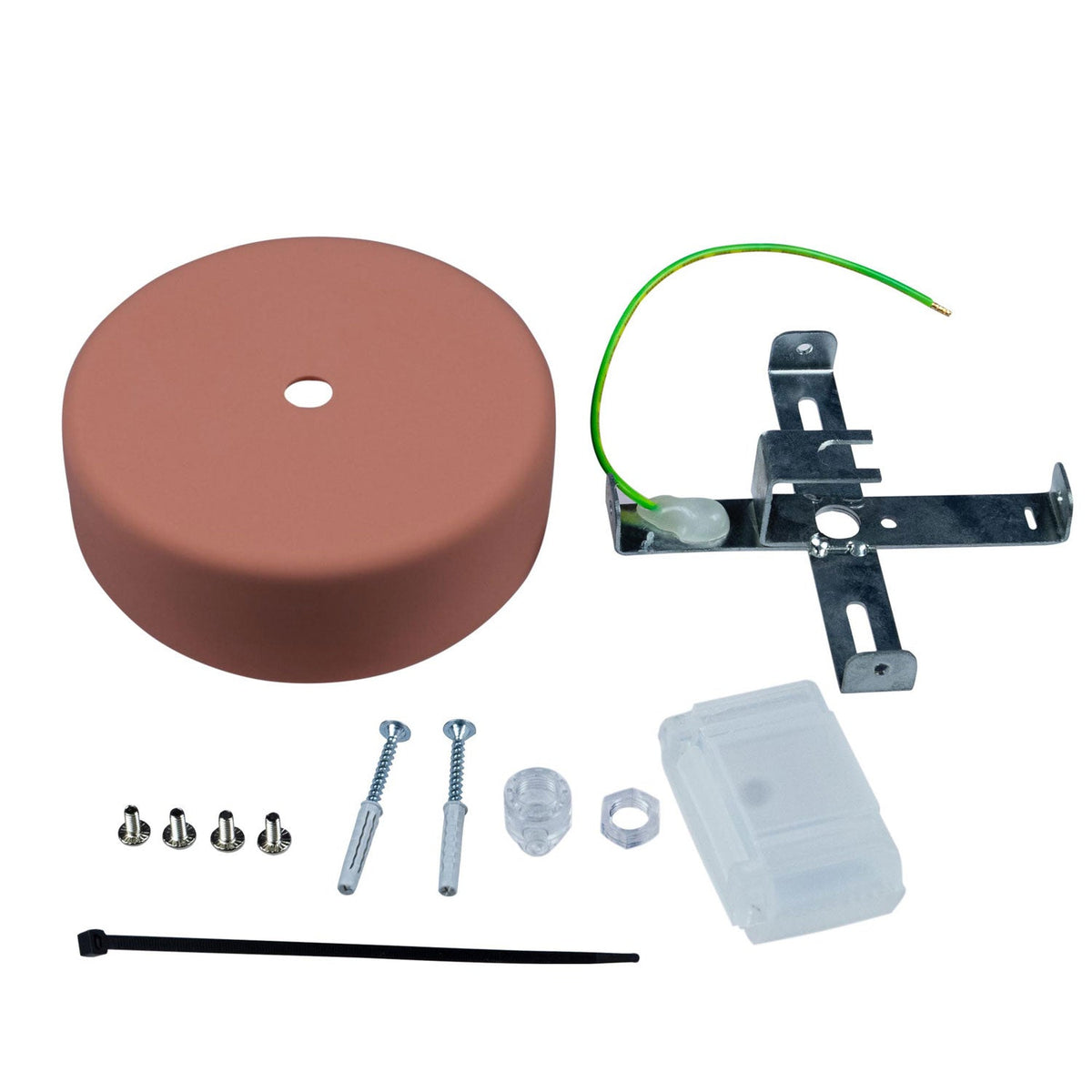 EIVA Kit Rosone in Silicone Soft Touch per Esterno IP65 - Sistema Modulair - Salmone