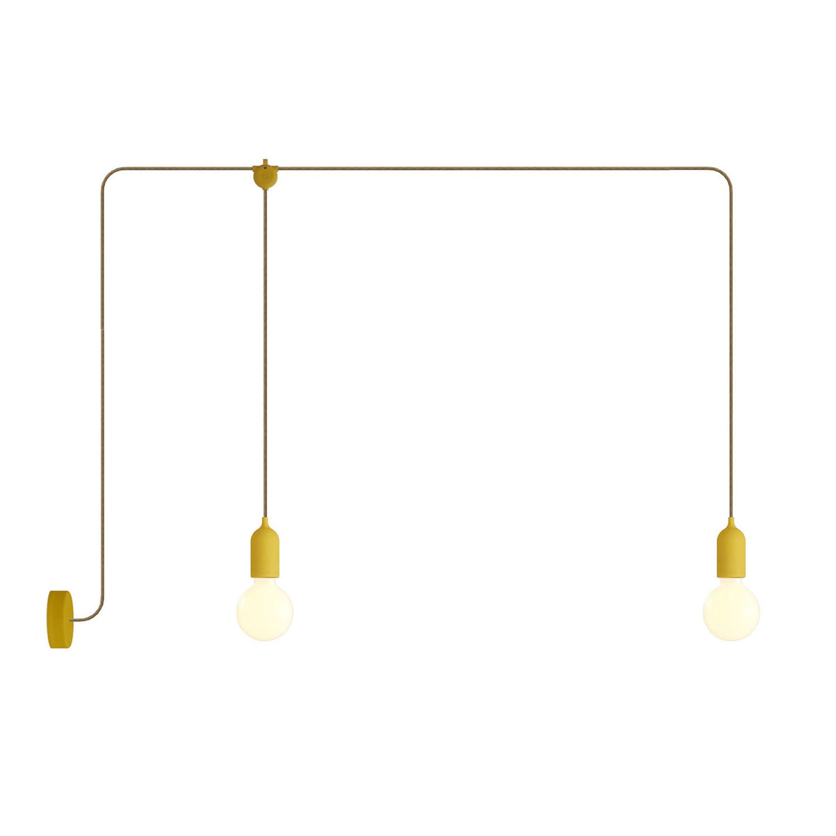 F-Snake Modulair Lampada da esterno IP65 a 2 luci con rosone - Mostarda