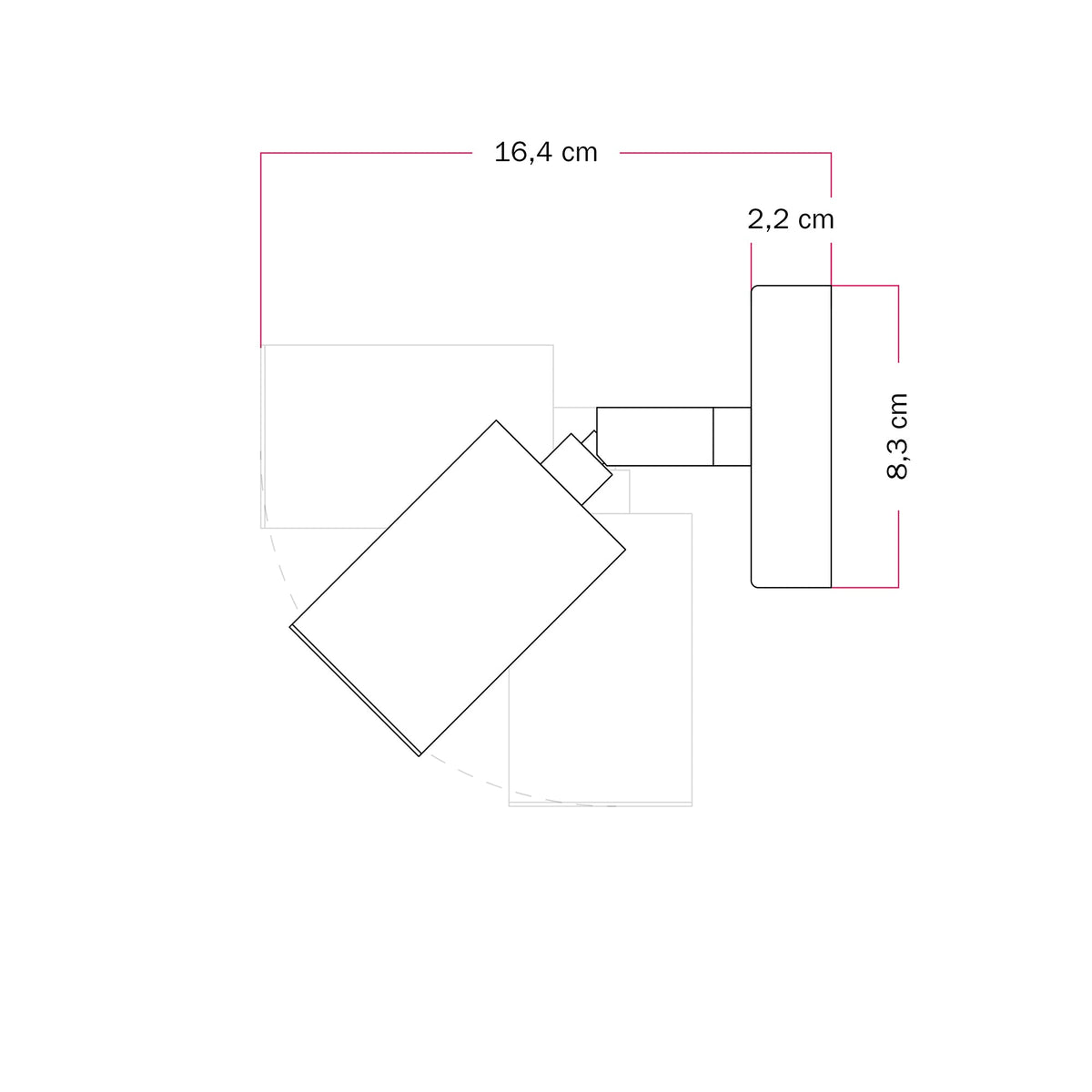Faretto GU10 orientabile da parete o soffitto Bispot - Bronzo satinato / Nero Si Si