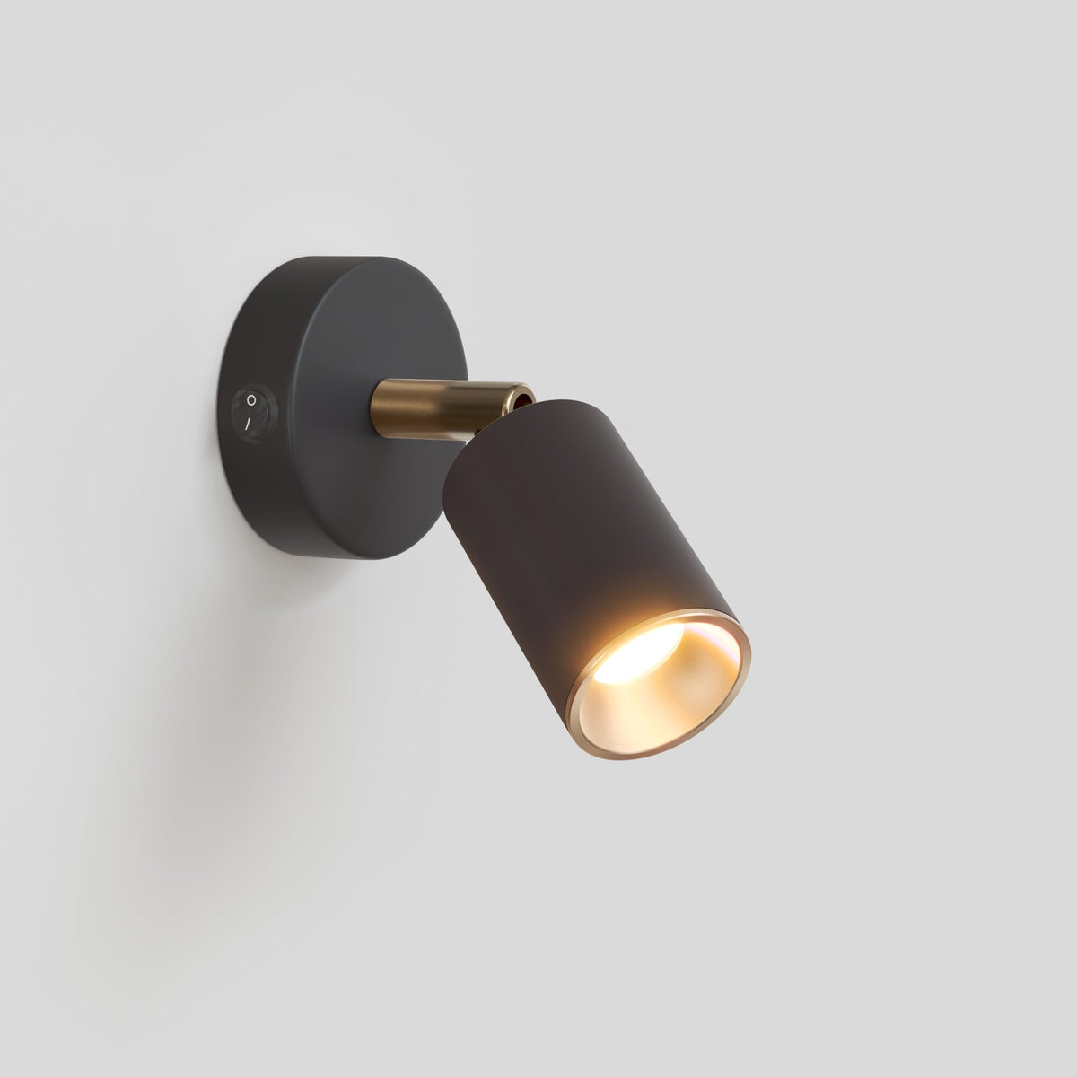 Faretto GU10 orientabile da parete o soffitto Bispot - Nero / Bronzo satinato Si Si