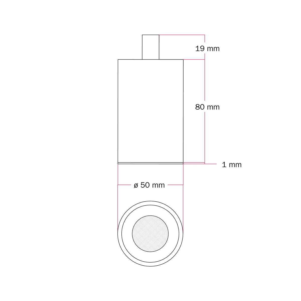 Faretto GU10 Spotlight LED Bispot - Bianco opaco / Nero