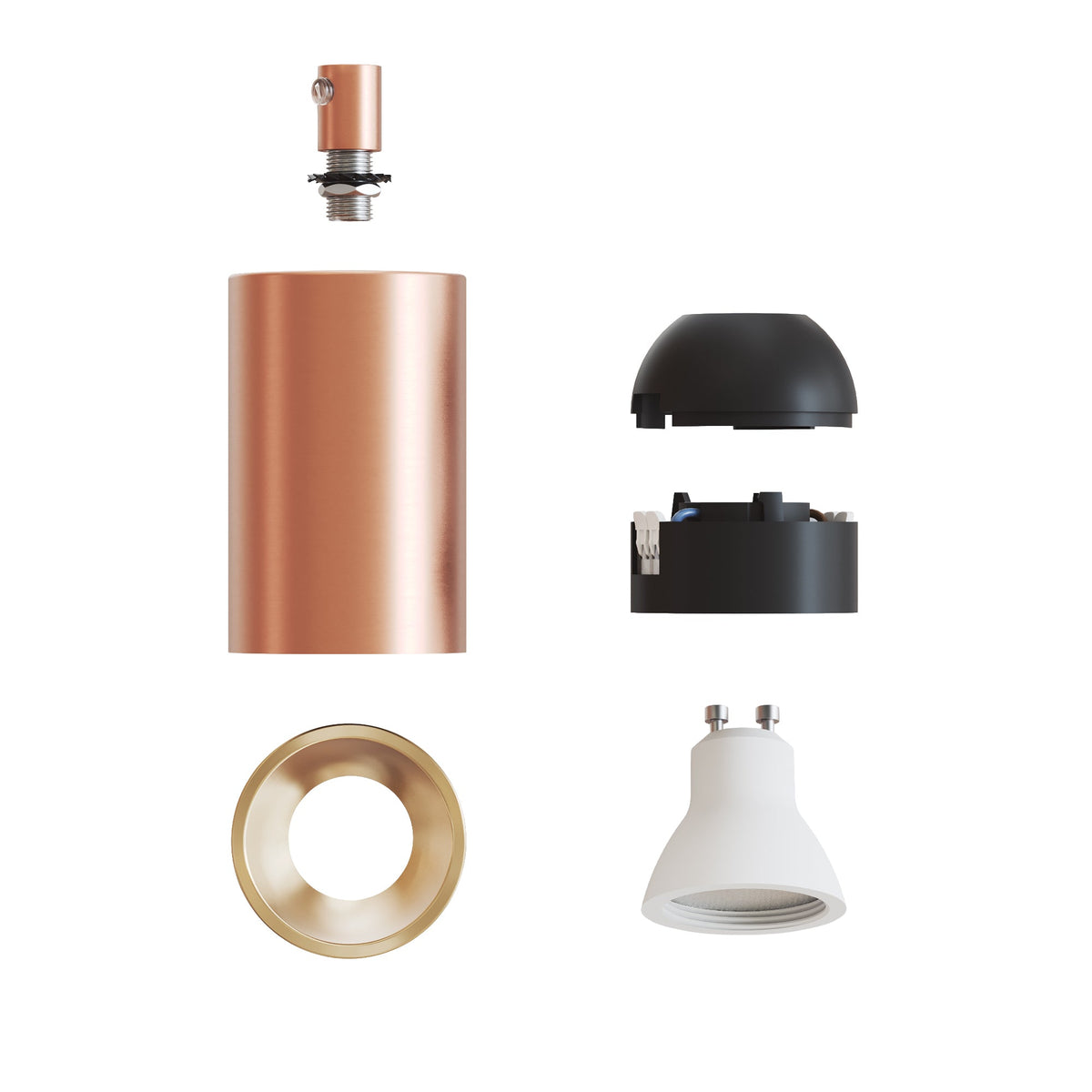 Faretto GU10 Spotlight LED Bispot - Rame satinato / Bronzo satinato