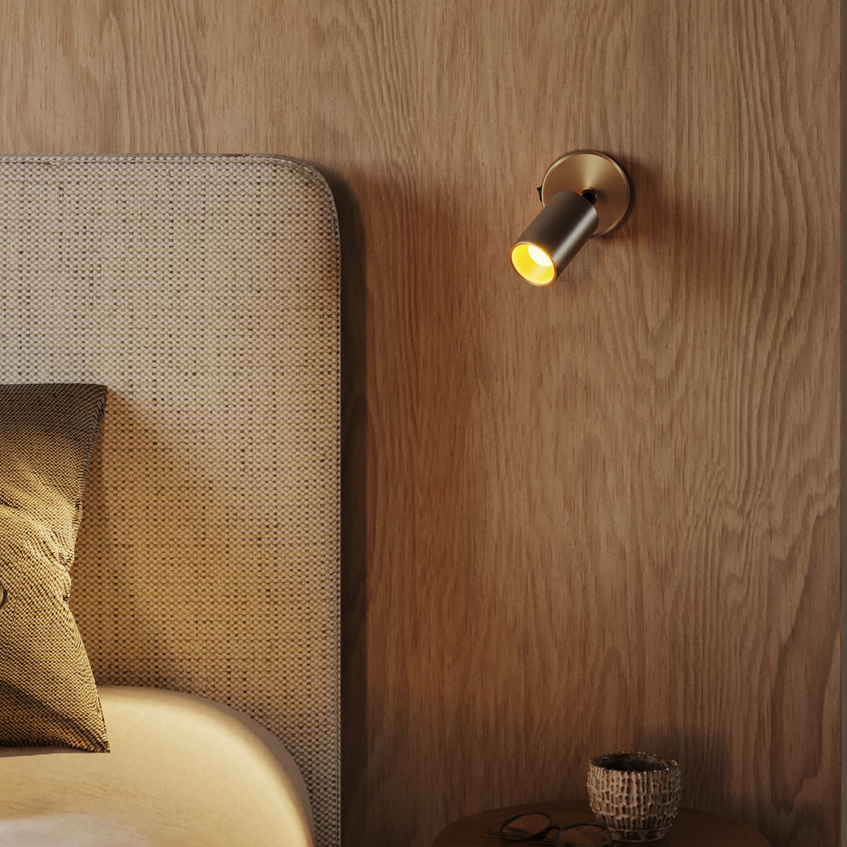 Faretto GU10 Spotlight LED Bispot - Titanio satinato / Bronzo satinato