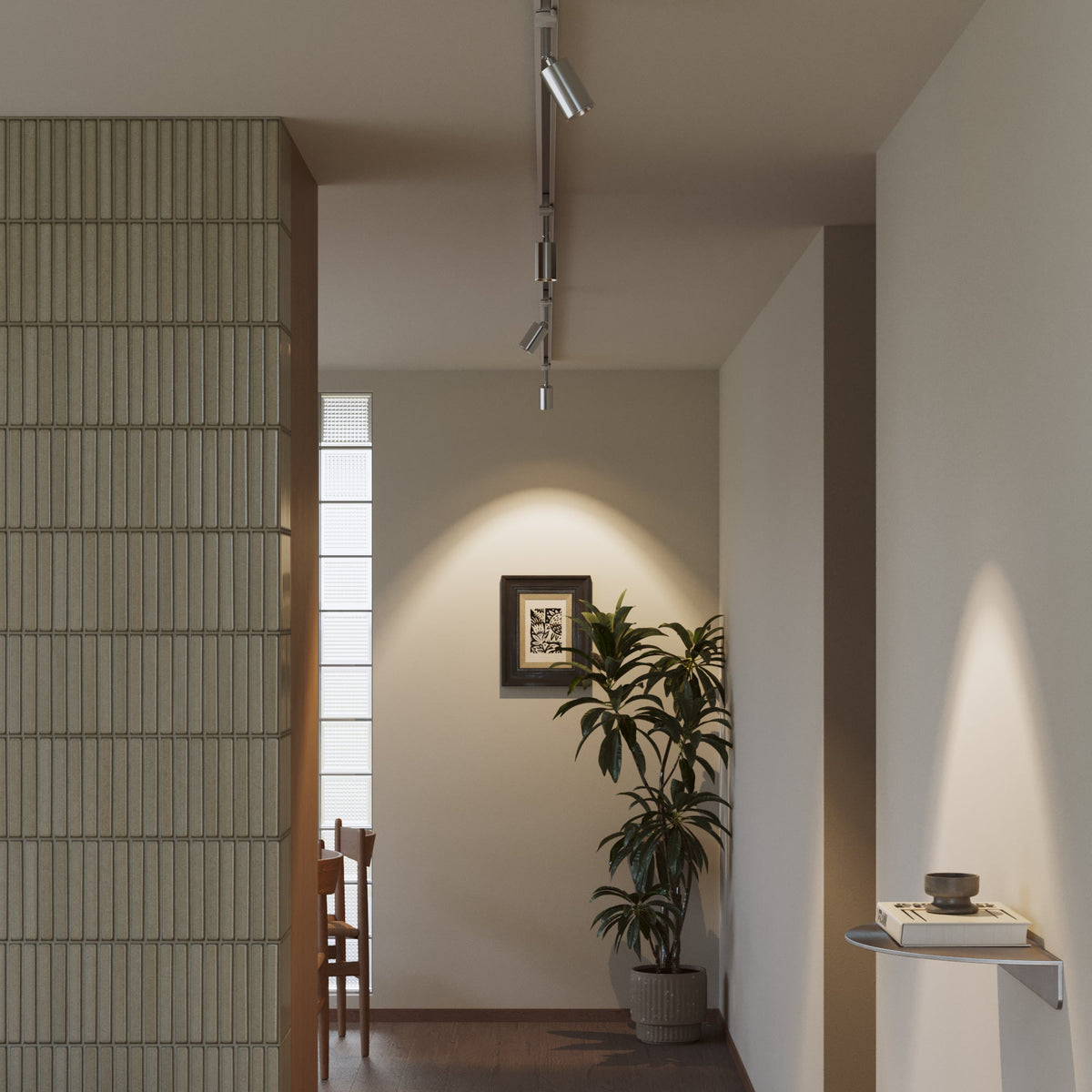Faretto orientabile Bispot per sistema a binario - Cromo Si Powergear