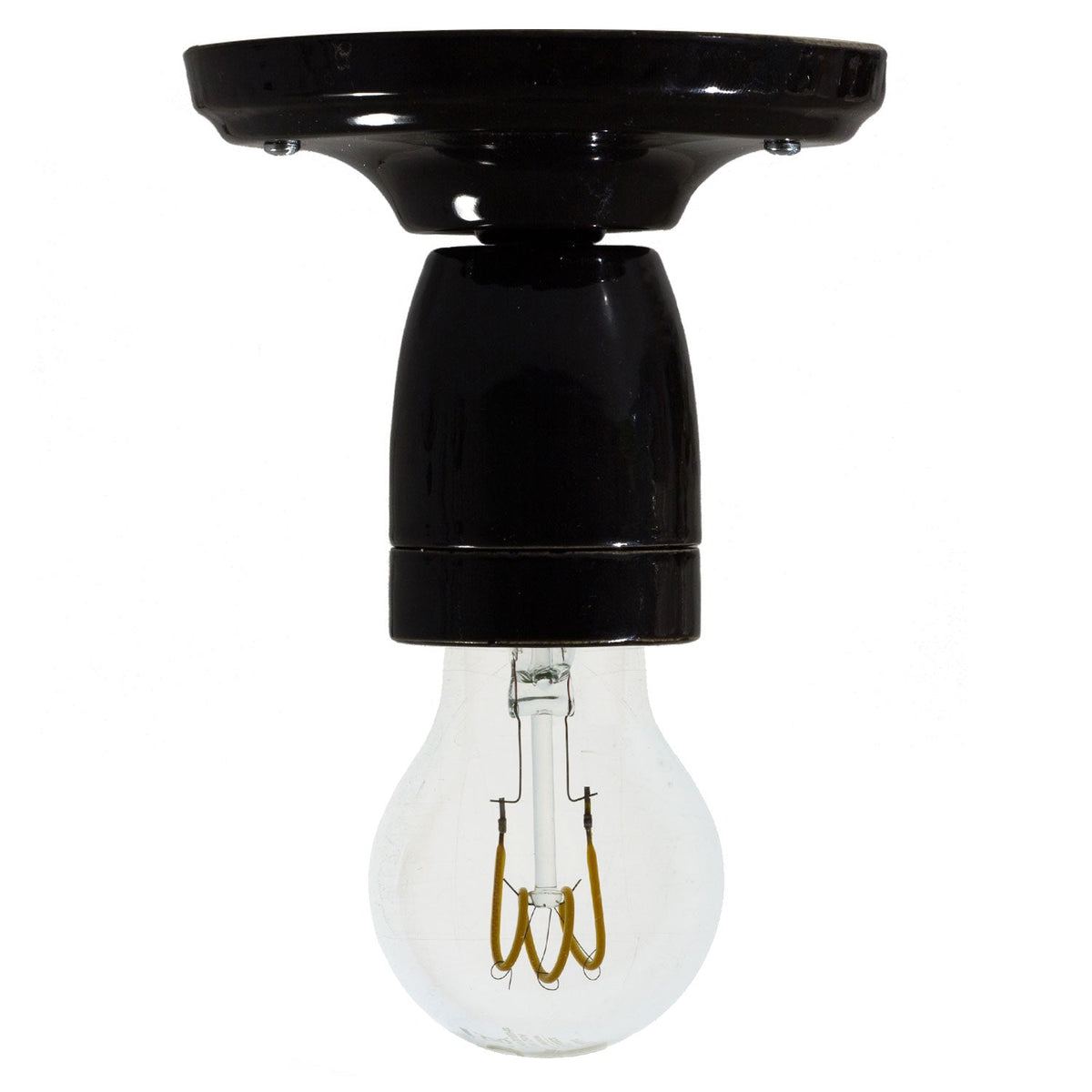 Fermaluce Color, il punto luce colorato in porcellana da parete o soffitto - Nero