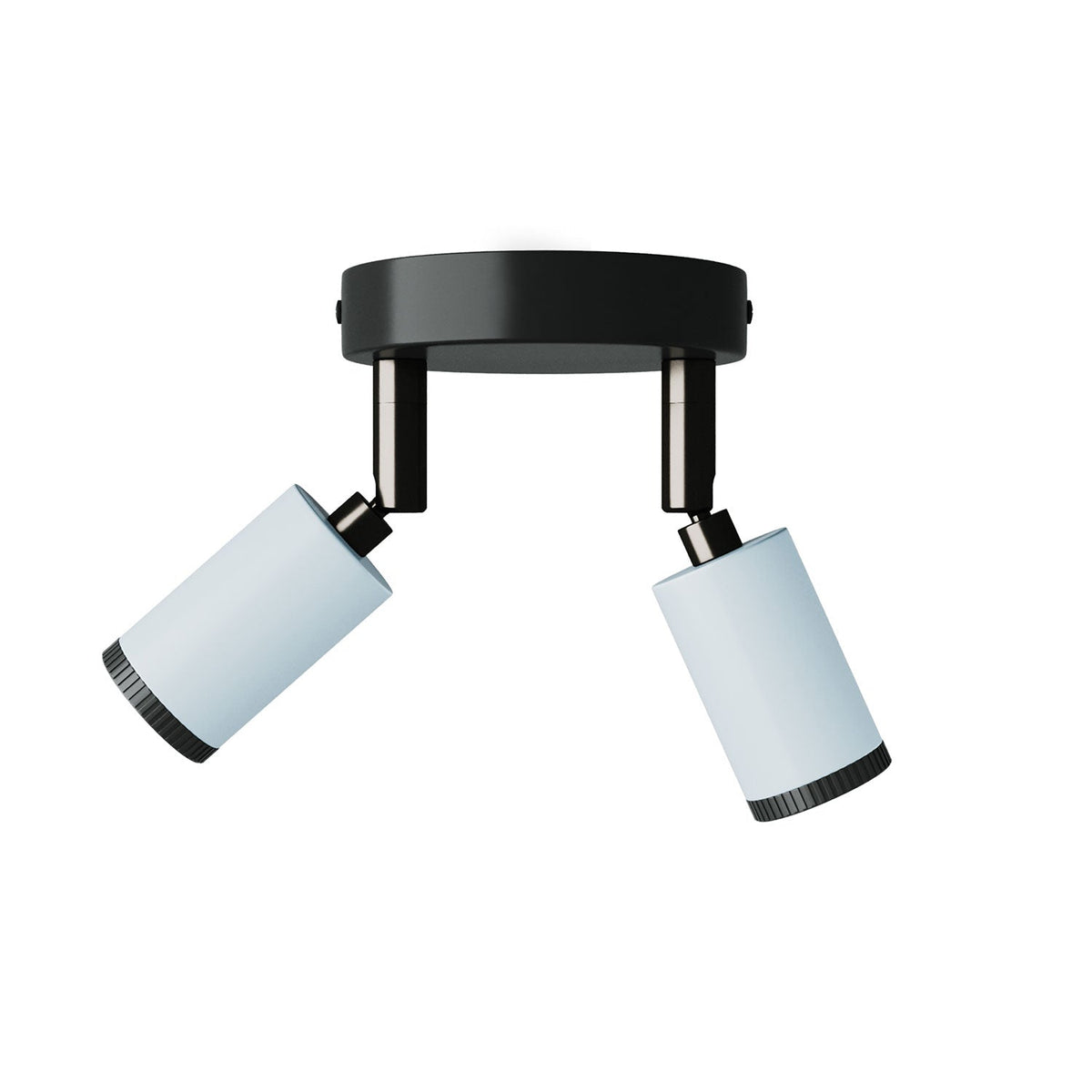 Fermaluce con 2 faretti orientabili Mini Spotlight GU1d0 - Blu carta da zucchero