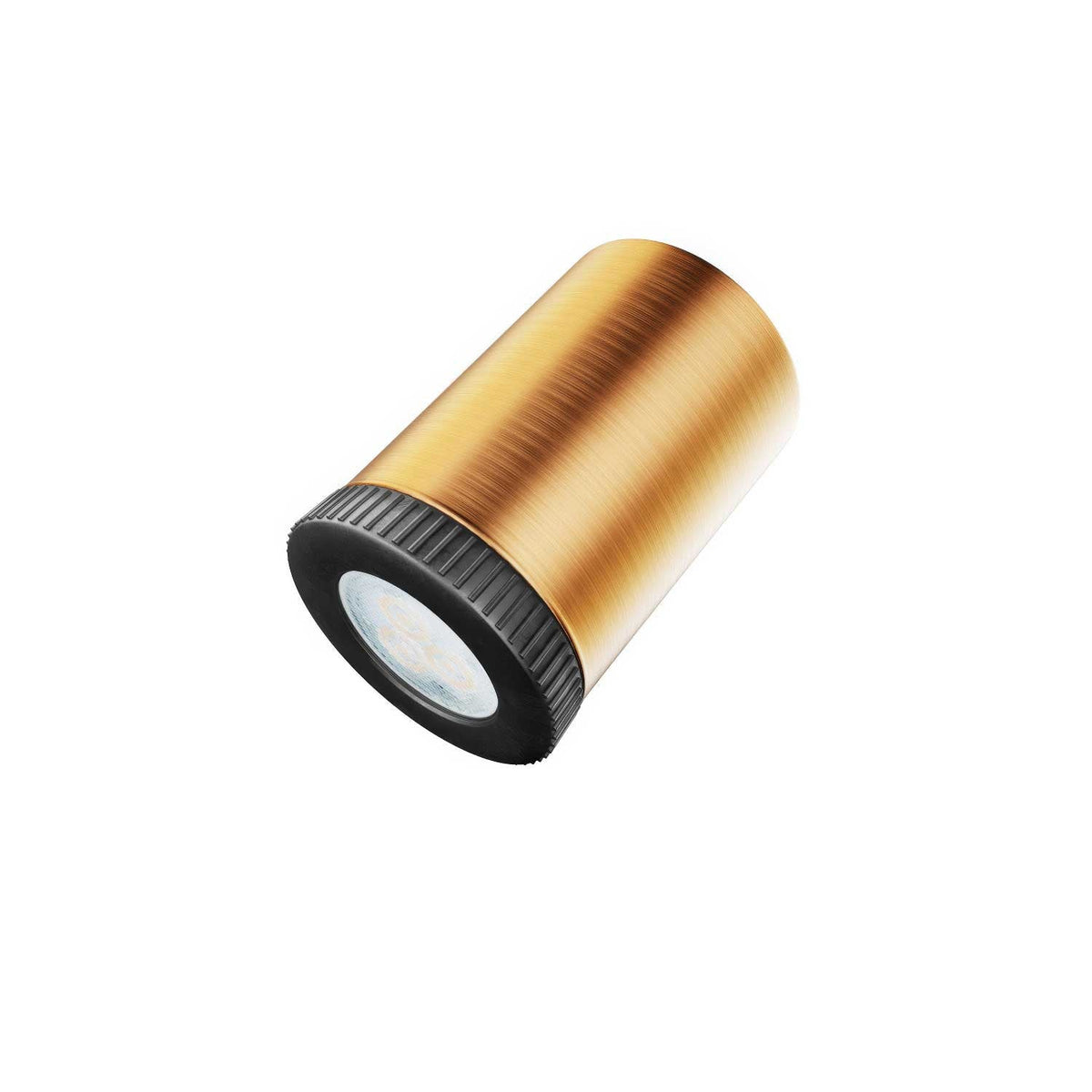 Fermaluce faretto Mini Spotlight GU1d0, lampada orientabile da parete o soffitto con snodo - Rame satinato