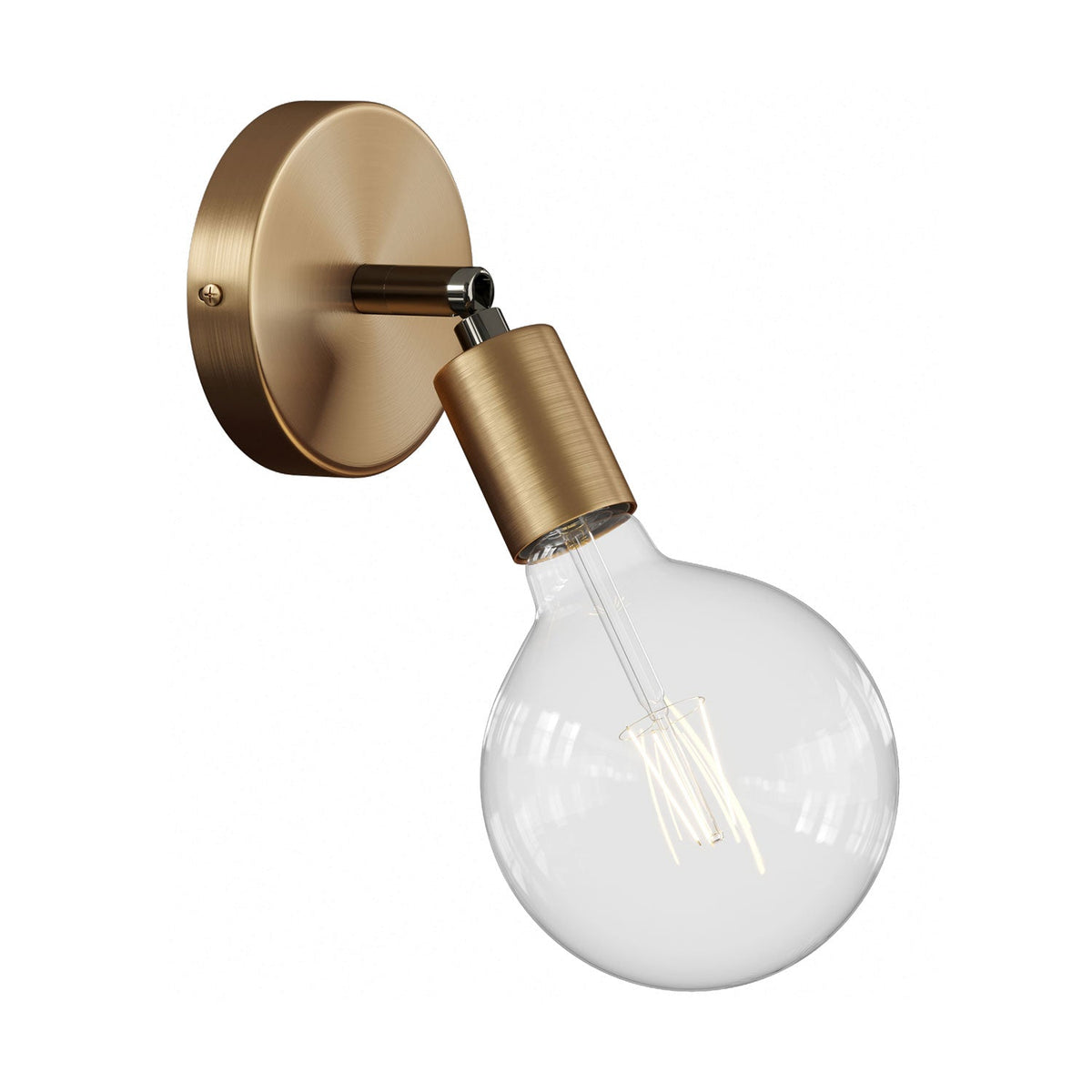 Fermaluce Metallo 90°, punto luce orientabile da parete o soffitto - Bronzo satinato