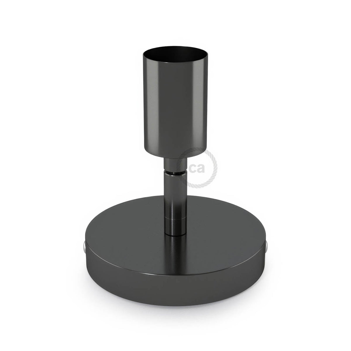 Fermaluce Metallo 90°, punto luce orientabile da parete o soffitto - Nero perla