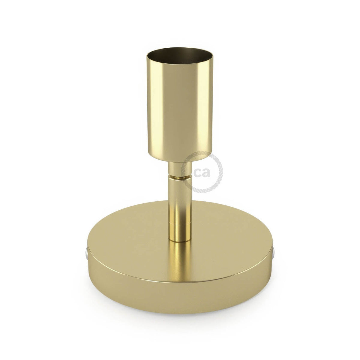 Fermaluce Metallo 90°, punto luce orientabile da parete o soffitto - Ottone