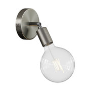 Fermaluce Metallo 90°, punto luce orientabile da parete o soffitto - Titanio satinato