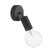 Fermaluce Modulair ELEGANT con snodo orientabile, rosone e portalampada IP65 waterproof - Nero