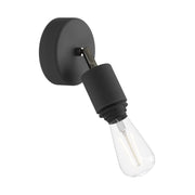 Fermaluce per paralume Modulair ELEGANT con snodo orientabile, rosone e portalampada IP65 waterproof - Nero