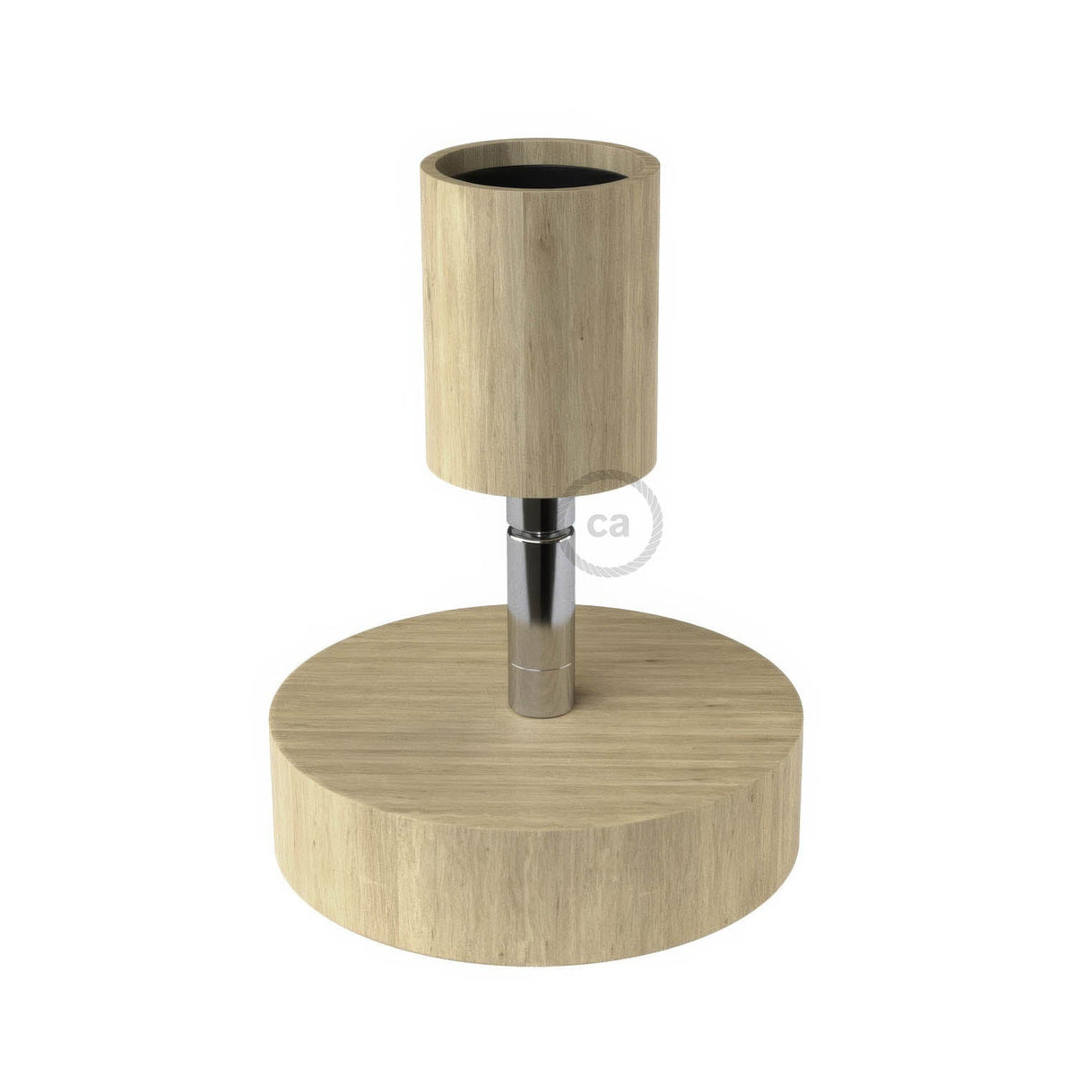Fermaluce Wood 90°, punto luce a parete o soffitto in legno naturale - Neutro