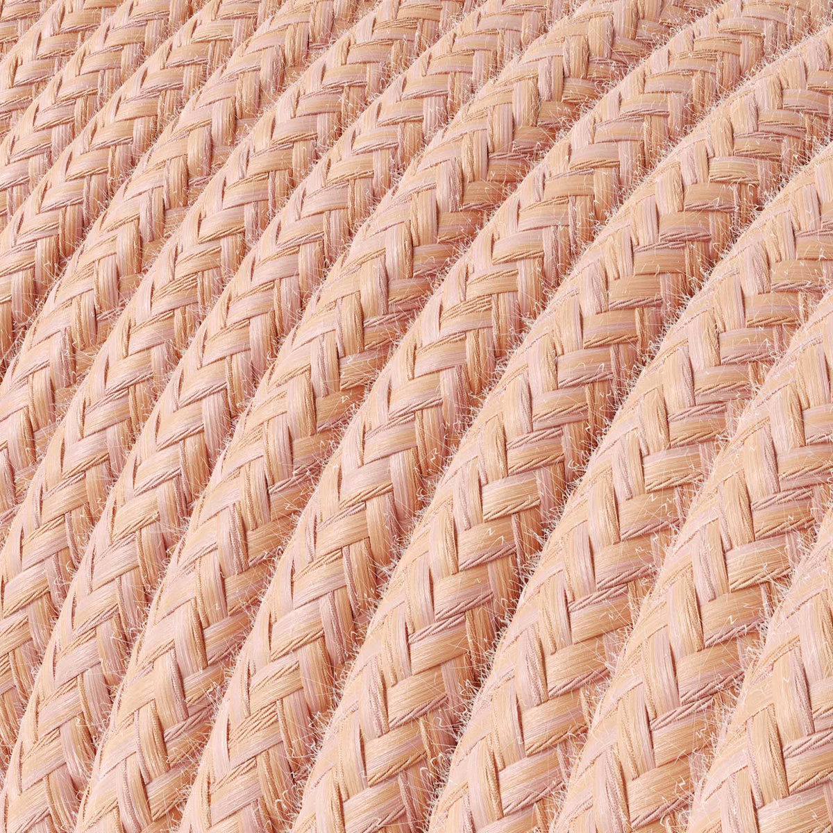 Filo elettrico ricoperto in cotone Rosa Salmone - L'Originale Creative Cables, perfetto per decorazioni luminose uniche - RX13