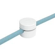 Fissaggio a parete passacavo universale per cavo tessile per illuminazione 2x0,75 e 3x0,75 - Bianco