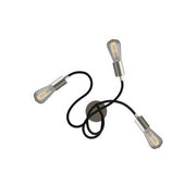 Flex 60 lampada da parete o soffitto snodabile a luce diffusa con lampadina LED ST64 - Titanio satinato