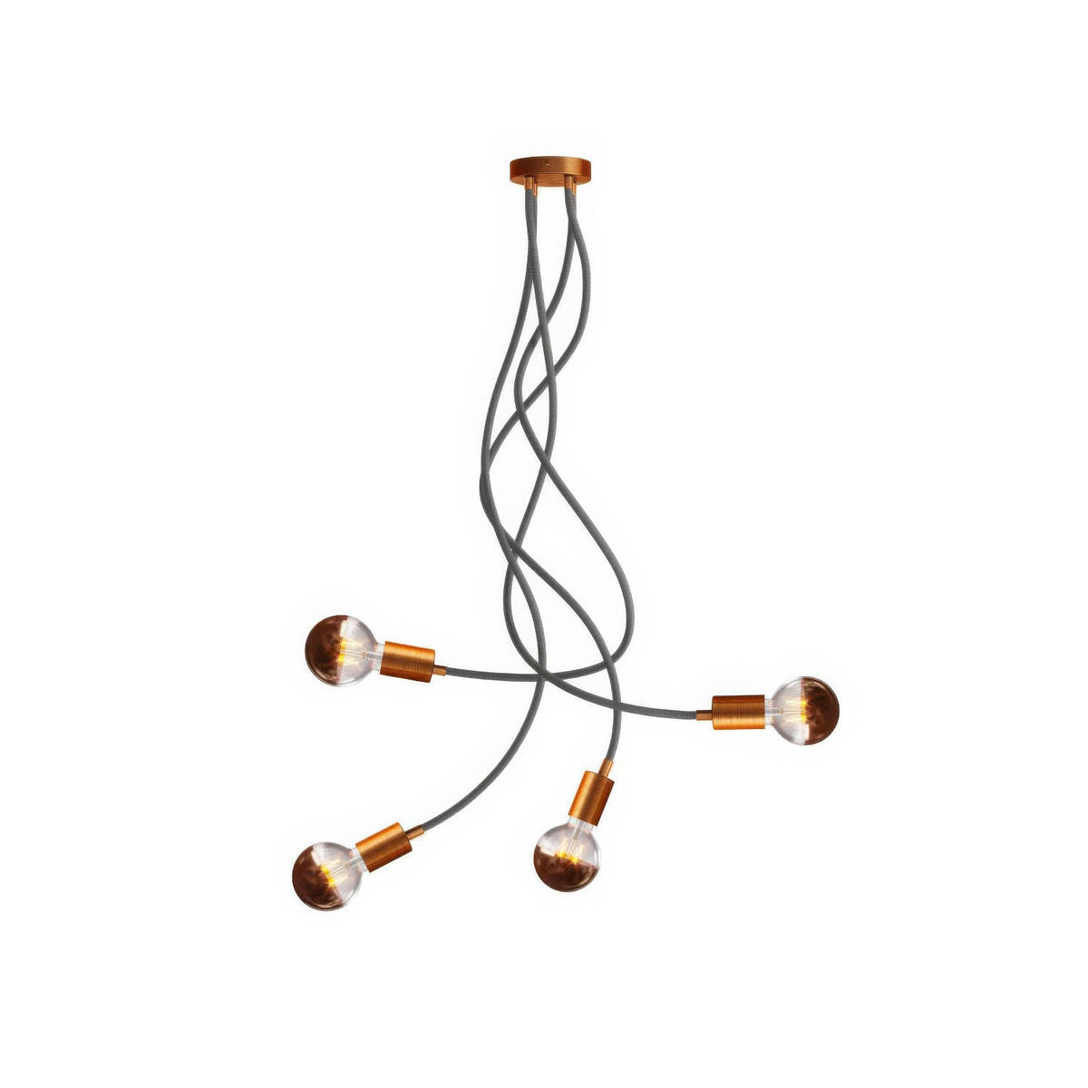 Flex 90 lampada da soffitto snodabile a luce diffusa con lampadina LED G95 - Rame satinato