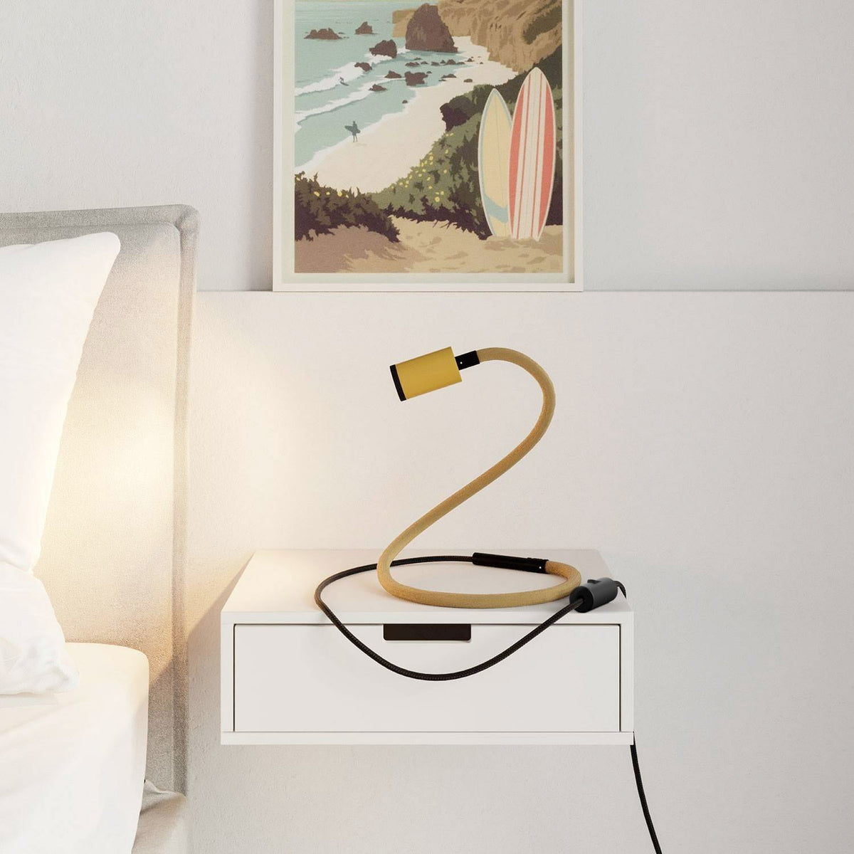 GU1d-one Pastel Lampada snodabile senza base con mini faretto LED - Mostarda