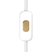 Interruttore Unipolare rompifilo Creative Switch Bianco e pulsante Bronzo