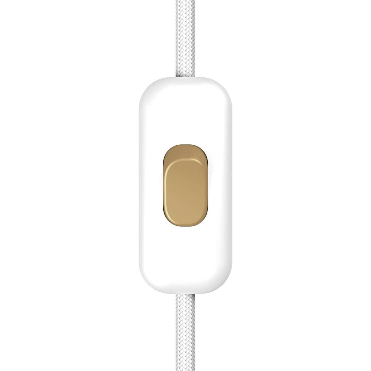 Interruttore Unipolare rompifilo Creative Switch Bianco e pulsante Bronzo