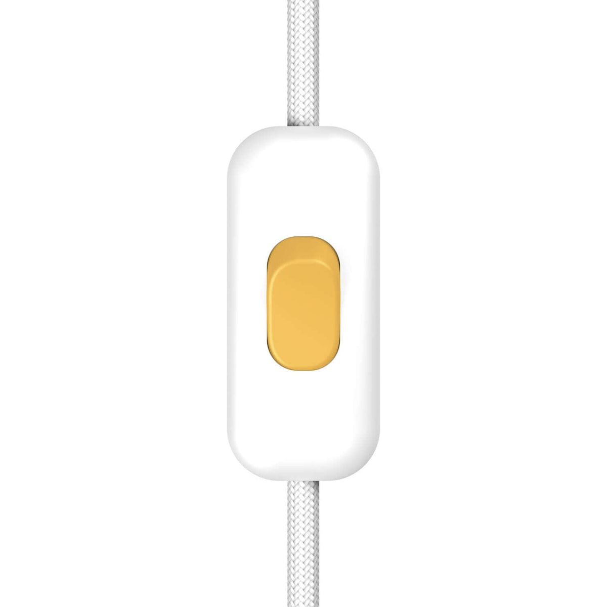 Interruttore Unipolare rompifilo Creative Switch Bianco e pulsante Mostarda
