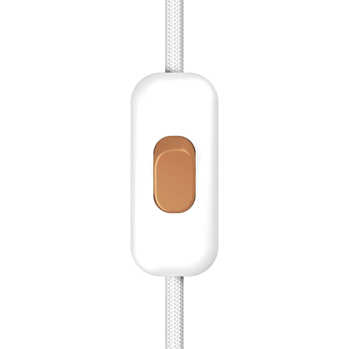 Interruttore Unipolare rompifilo Creative Switch Bianco e pulsante Rame