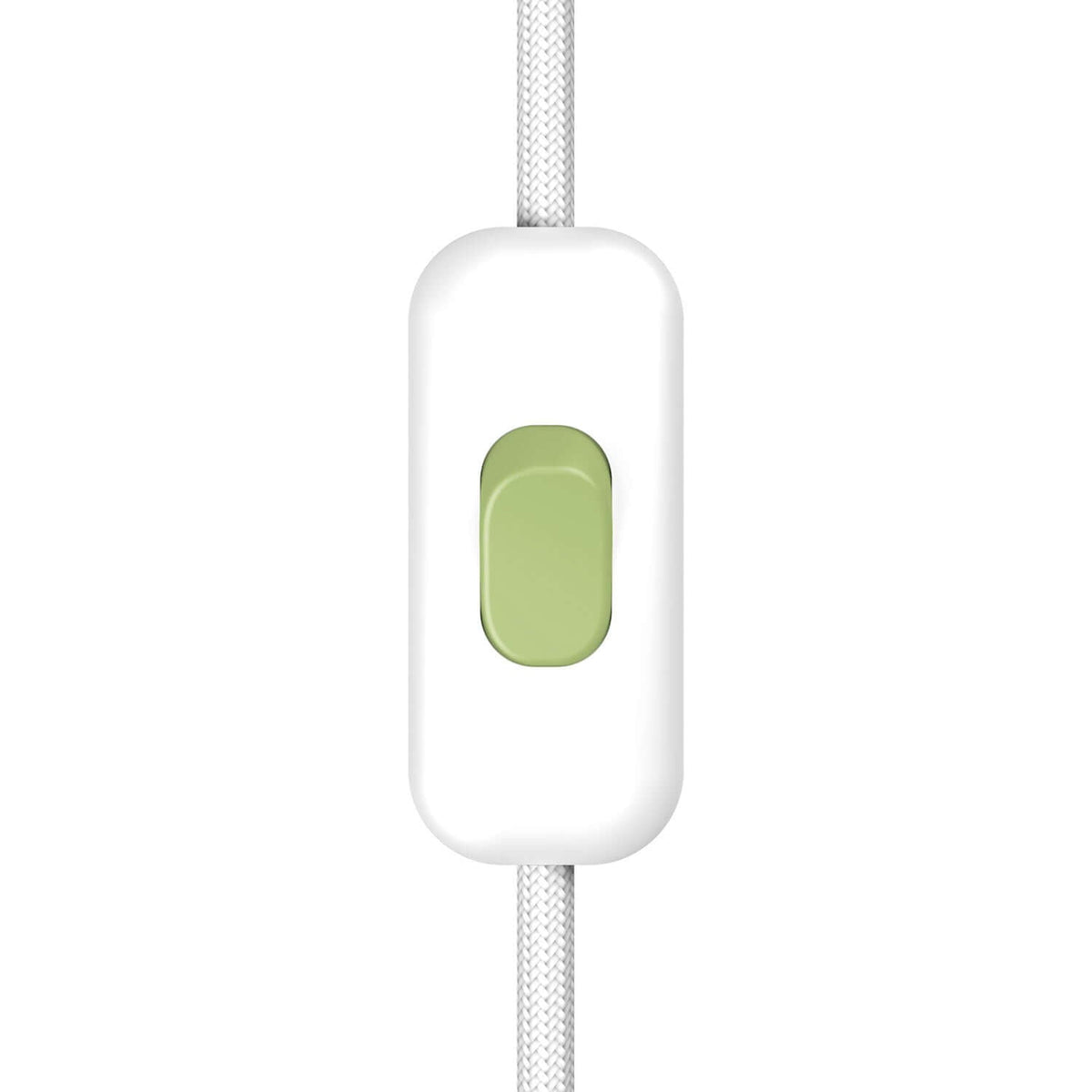 Interruttore Unipolare rompifilo Creative Switch Bianco e pulsante Verde prato