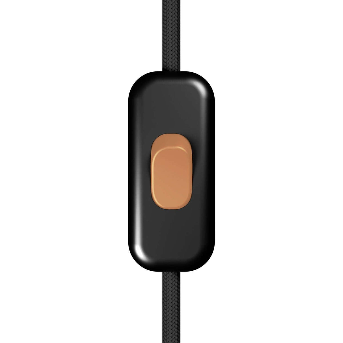 Interruttore Unipolare rompifilo Creative Switch Nero e pulsante Rame