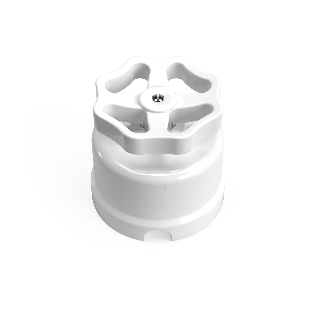 Interruttore/Deviatore in porcellana bianco con manopola Bianco