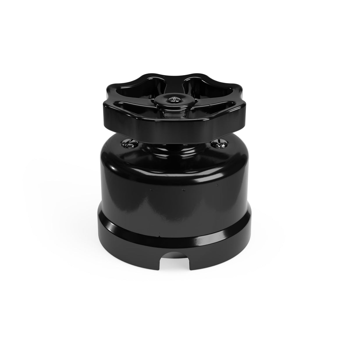 Interruttore/Deviatore in porcellana nero con manopola Nero