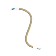 Kit Creative Flex tubo flessibile di estensione rivestito in juta RN06 Neutro con terminali metallici Bianco opaco 30 cm
