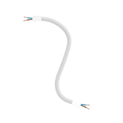 Kit Creative Flex tubo flessibile di estensione rivestito in tessuto RM01 Bianco con terminali metallici Bianco opaco 30 cm
