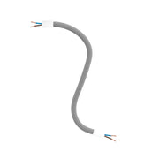 Kit Creative Flex tubo flessibile di estensione rivestito in tessuto RM75 Titanio con terminali metallici Bianco opaco 30 cm