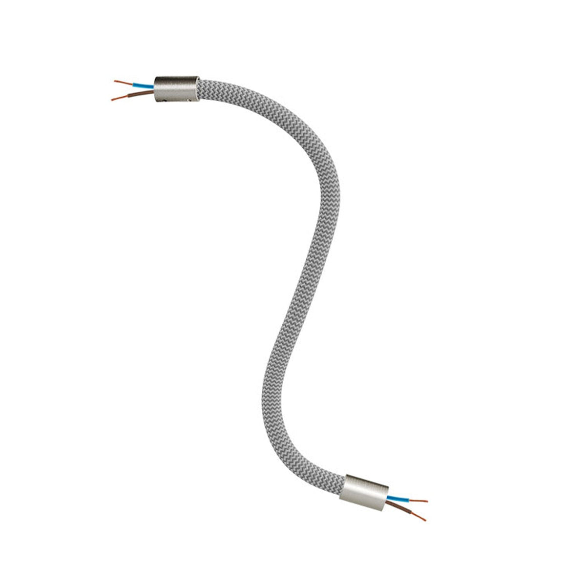 Kit Creative Flex tubo flessibile di estensione rivestito in tessuto RM75 Titanio con terminali metallici Titanio satinato 30 cm