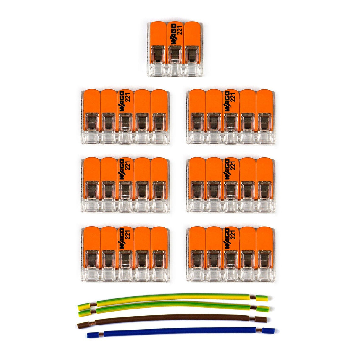 Kit di collegamento WAGO compatibile con cavo 3x per Rosone a 6 fori