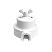 Kit interruttore/deviatore con dado a farfalla e base per Creative-Tubes in porcellana bianca Bianco 1